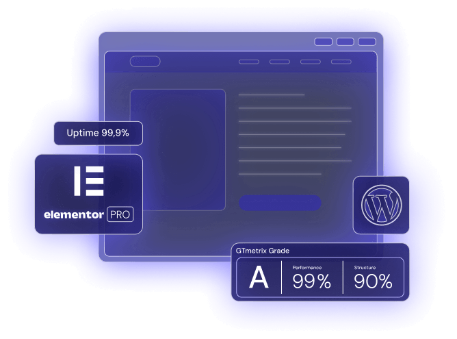 Painel white label com WordPress, Elementor Pro e desempenho GTmetrix